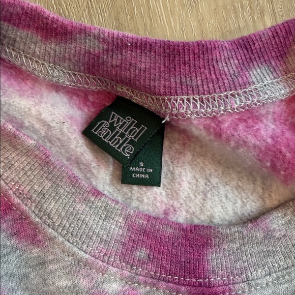 Wild Fable Pink and Gray Tie-Dye Top - Picture 2 of 3